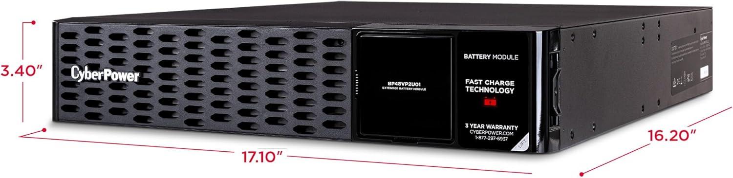 image:imageCyberPower BP48VP2U03 Extended Battery Module 48V70A 2U RackTower UL CertifiedEBM 48V60A