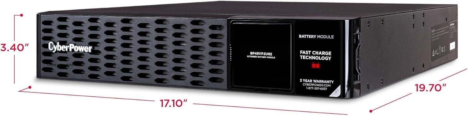 image:imageCyberPower BP48VP2U03 Extended Battery Module 48V70A 2U RackTower UL CertifiedEBM 48V70A