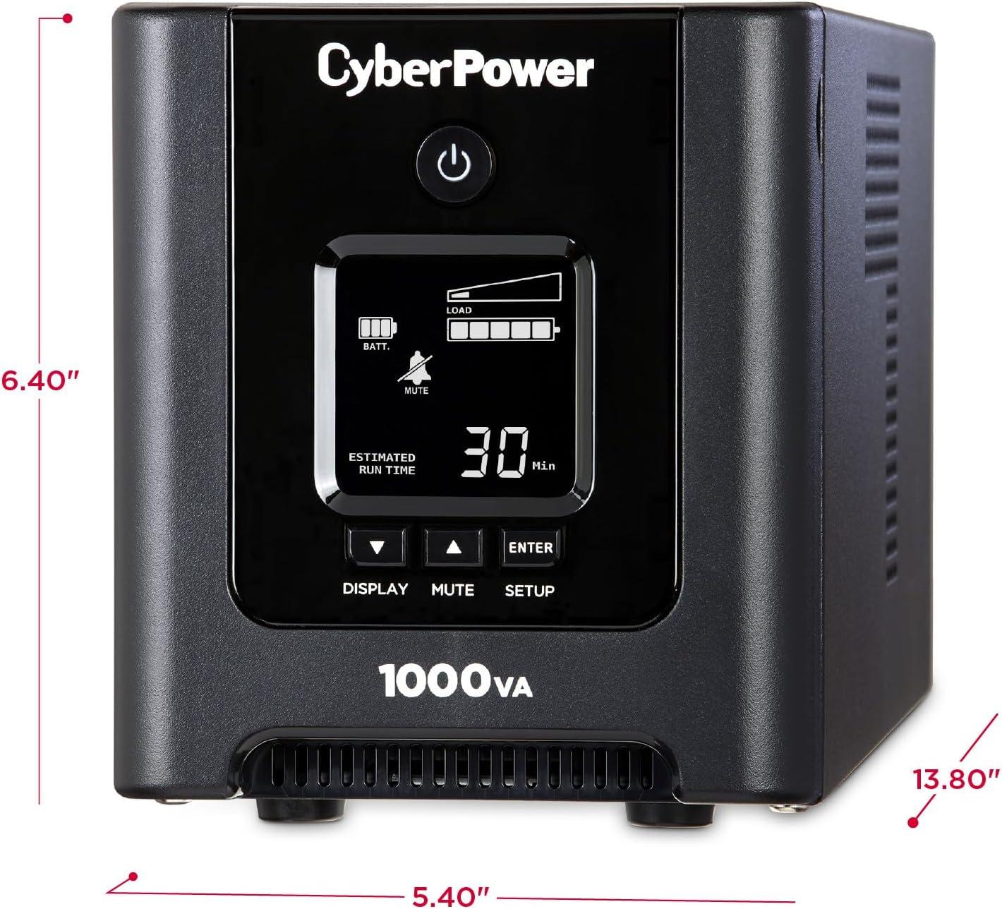 image:imageCyberPower OR1000PFCLCD PFC Sinewave UPS System 1000VA700W 8 Outlets AVR MiniTower1000VA