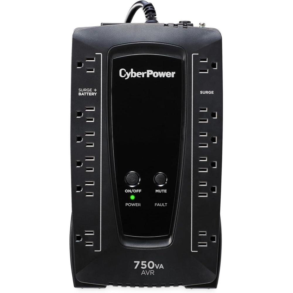 image:imageCyberPower AVRG900U AVR UPS Battery Backup and Surge Protector 900VA480W 12 Outlets Compact UL Certified750VA NonLCD