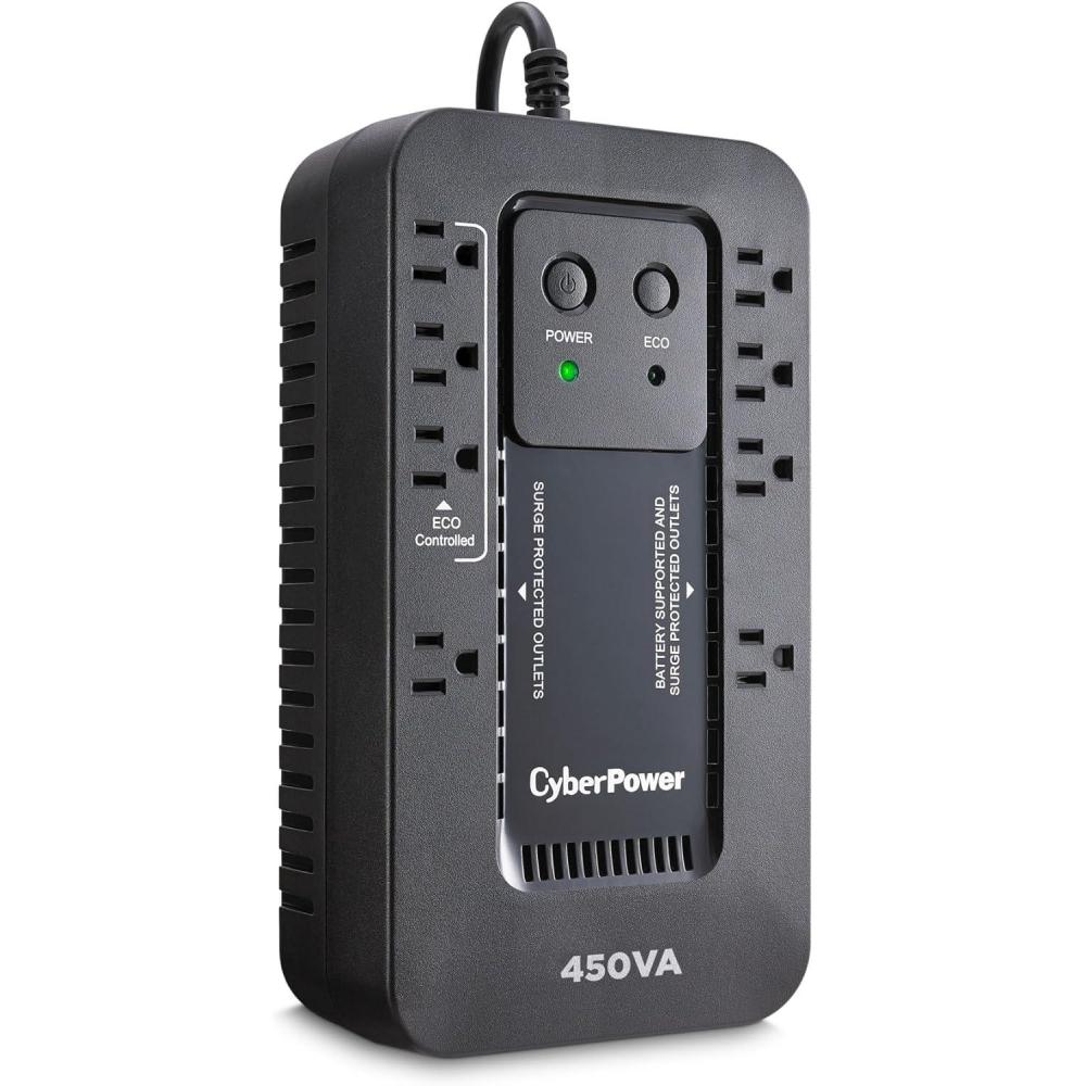 image:imageCyberPower EC850LCD Ecologic UPS Battery Backup and Surge Protector 850VA510W 12 Outlets ECO Mode Compact UL Certified450VA