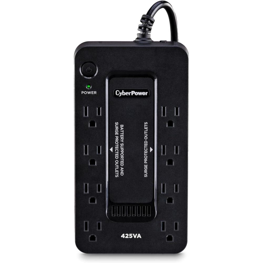 image:imageCyberPower ST625U Standby UPS Battery Backup and Surge Protector 625VA360W 8 Outlets 2 USB Charging Ports Compact UL CertifiedCompact