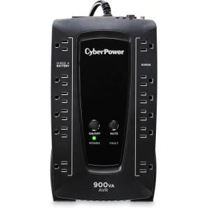 CyberPower AVRG900U AVR UPS Battery Backup and Surge Protector, 900VA/480W, 12 Outlets, Compact, UL Certified(900VA Non-LCD)