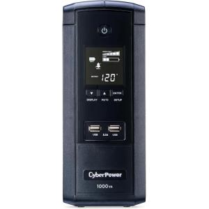 CyberPower BRG1500AVRLCD2 Intelligent LCD UPS Battery Backup and Surge Protector, 1500VA/900W, 12 Outlets 2 USB Ports, AVR, Mini-Tower, UL Certified, 5-Year Warranty(1000VA)