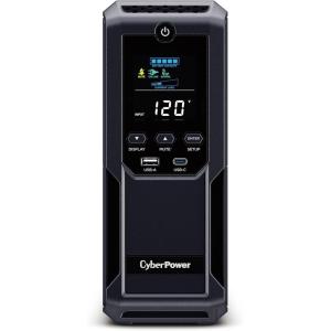 CyberPower BRG1500AVRLCD2 Intelligent LCD UPS Battery Backup and Surge Protector, 1500VA/900W, 12 Outlets 2 USB Ports, AVR, Mini-Tower, UL Certified, 5-Year Warranty(1500VA/900W)