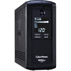 CyberPower CP1000AVRLCD Intelligent LCD UPS Battery Backup and Surge Protector, 1000VA/600W, 9 Outlets, AVR, Mini-Tower, UL Certified(1000VA)