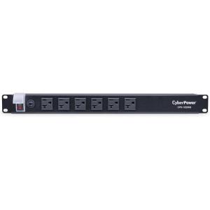 CyberPower CPS1215RMS Surge Protector, 120V/15A, 12 Outlets, 15 ft Power Cord, 1U Rackmount(20A)