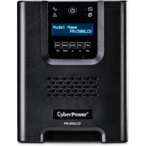 CyberPower PR1500LCD Smart App Sinewave UPS System, 1500VA/1500W, 8 Outlets, AVR, Mini-Tower(1500VA)