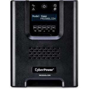 CyberPower PR1500LCD Smart App Sinewave UPS System, 1500VA/1500W, 8 Outlets, AVR, Mini-Tower(1500VA NET)