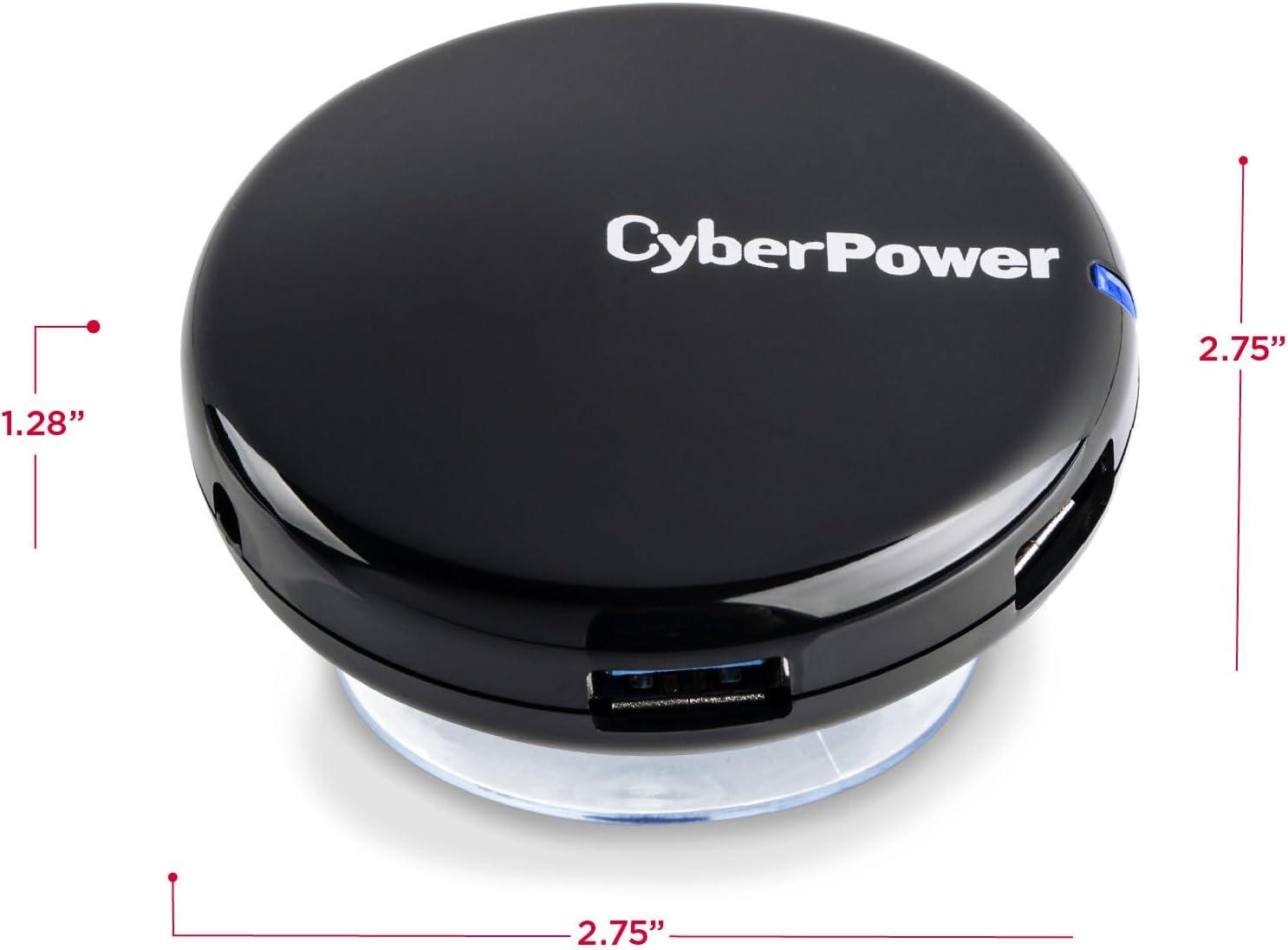 image:imageCyberPower CPH430PW USB 30 Hub 4Port SuperSpeed 5Gbps Transfer AC Adapter WhiteBlack