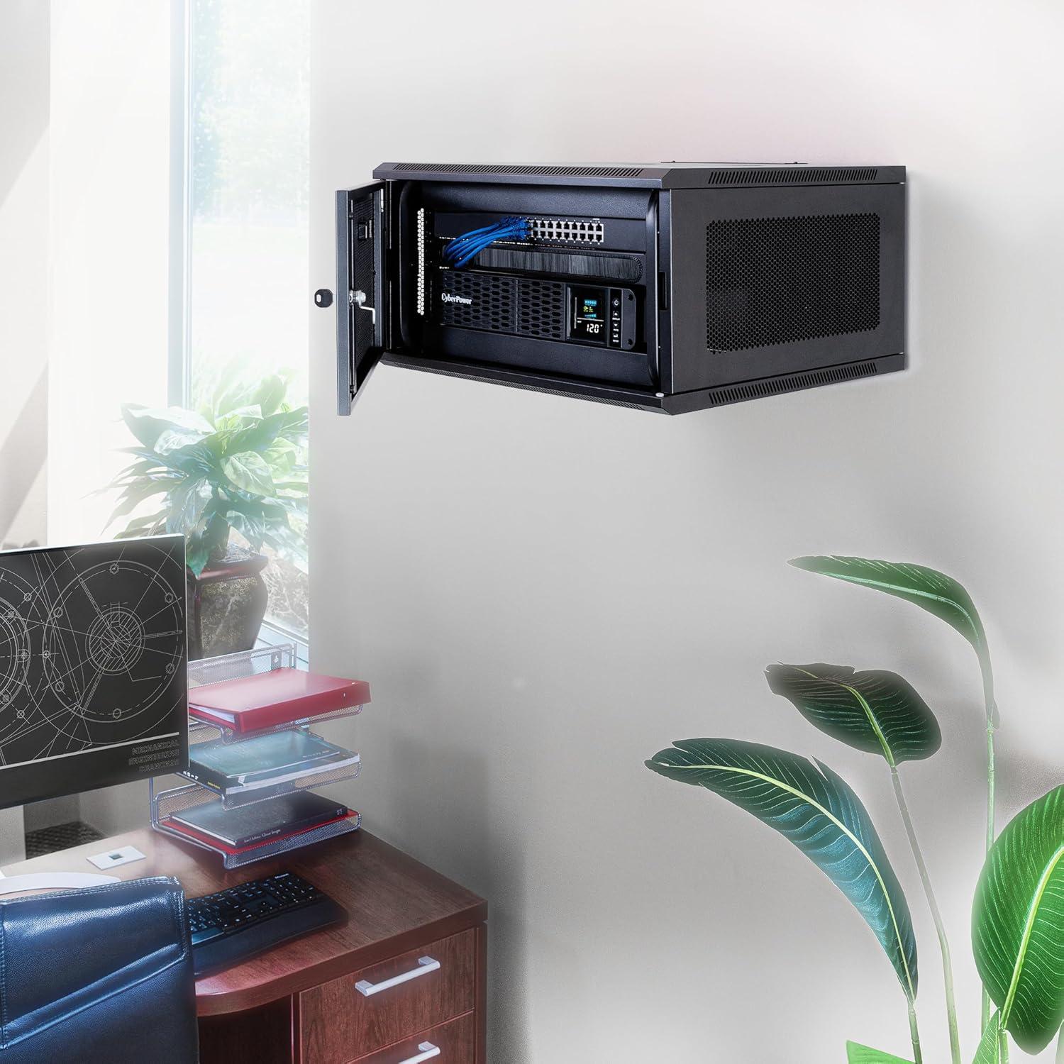 image:imageCyberPower Carbon CR6U61003 6U Wall Mount Enclosure Black6U