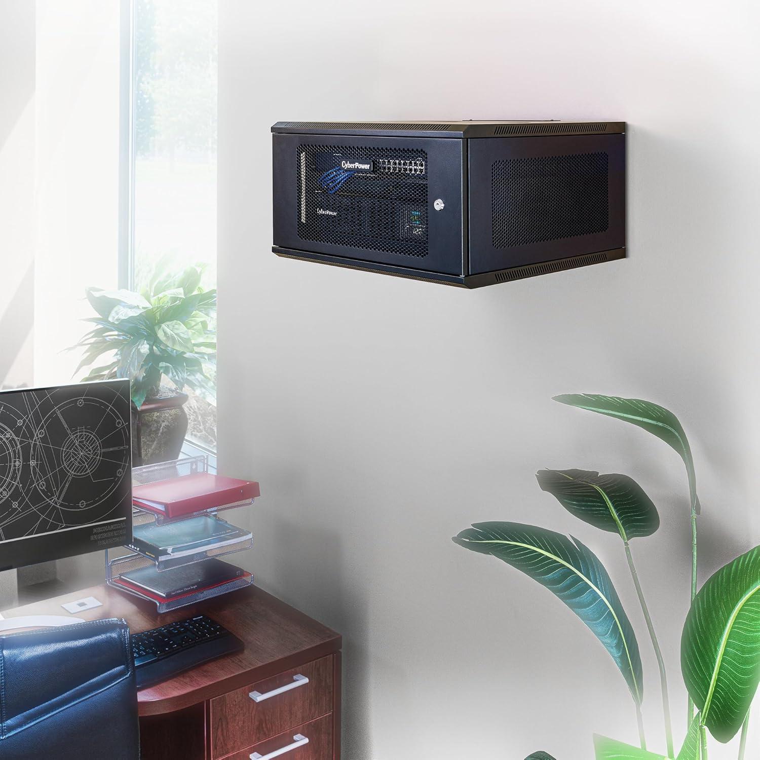 image:imageCyberPower Carbon CR6U61003 6U Wall Mount Enclosure Black6U