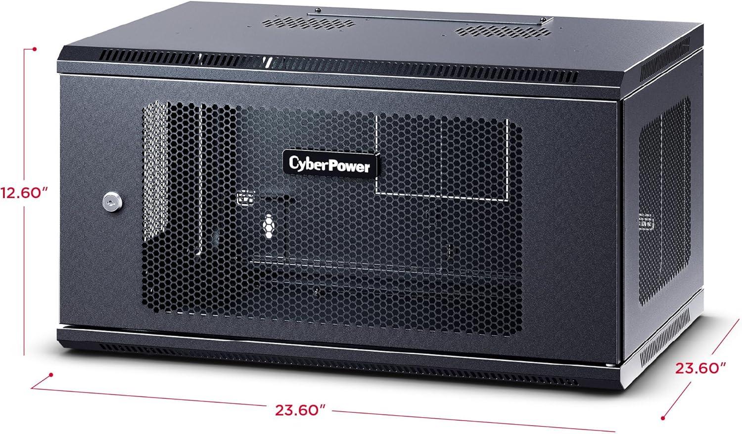 image:imageCyberPower Carbon CR6U61003 6U Wall Mount Enclosure Black6U