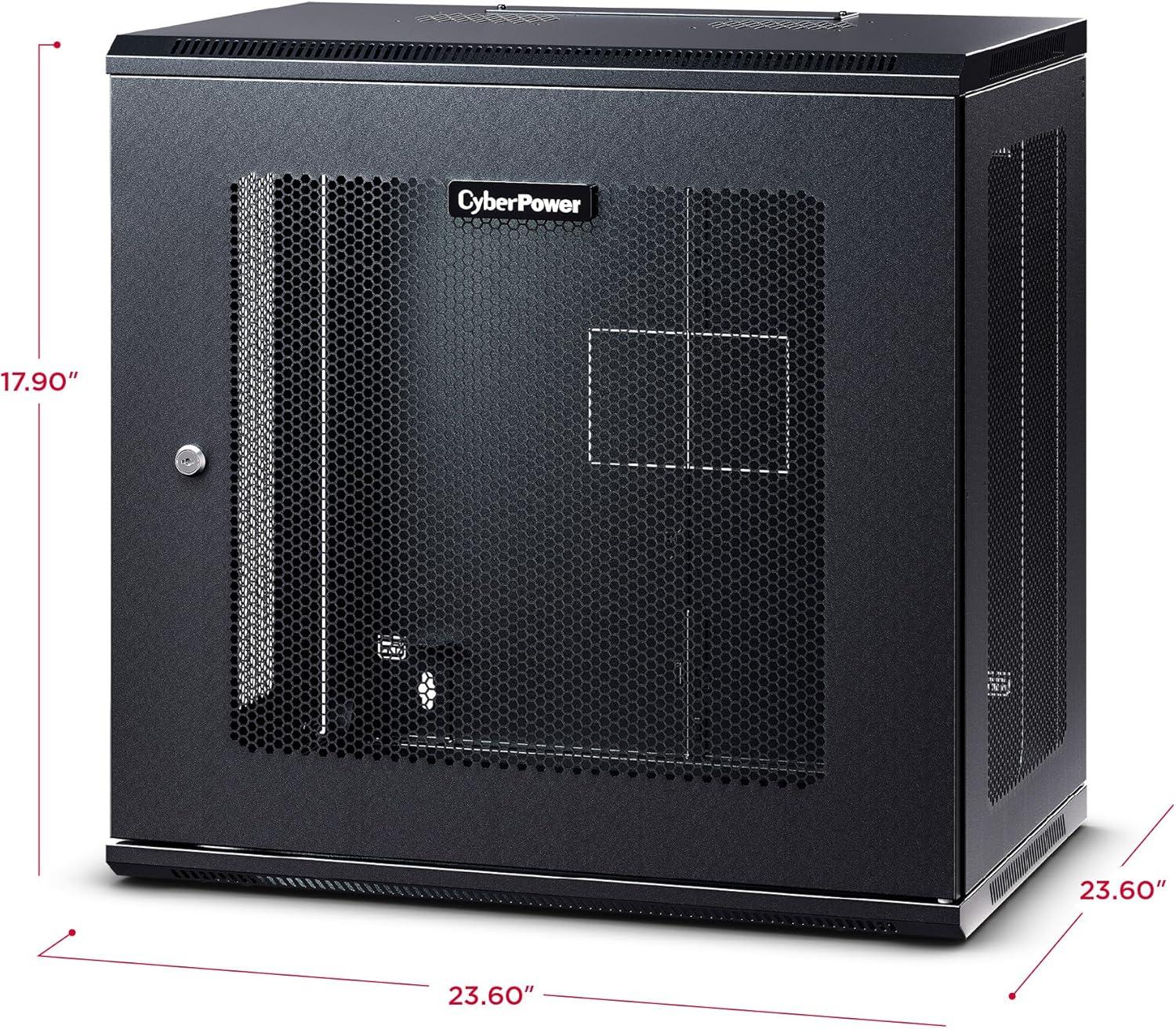 image:imageCyberPower Carbon CR6U61003 6U Wall Mount Enclosure Black9U