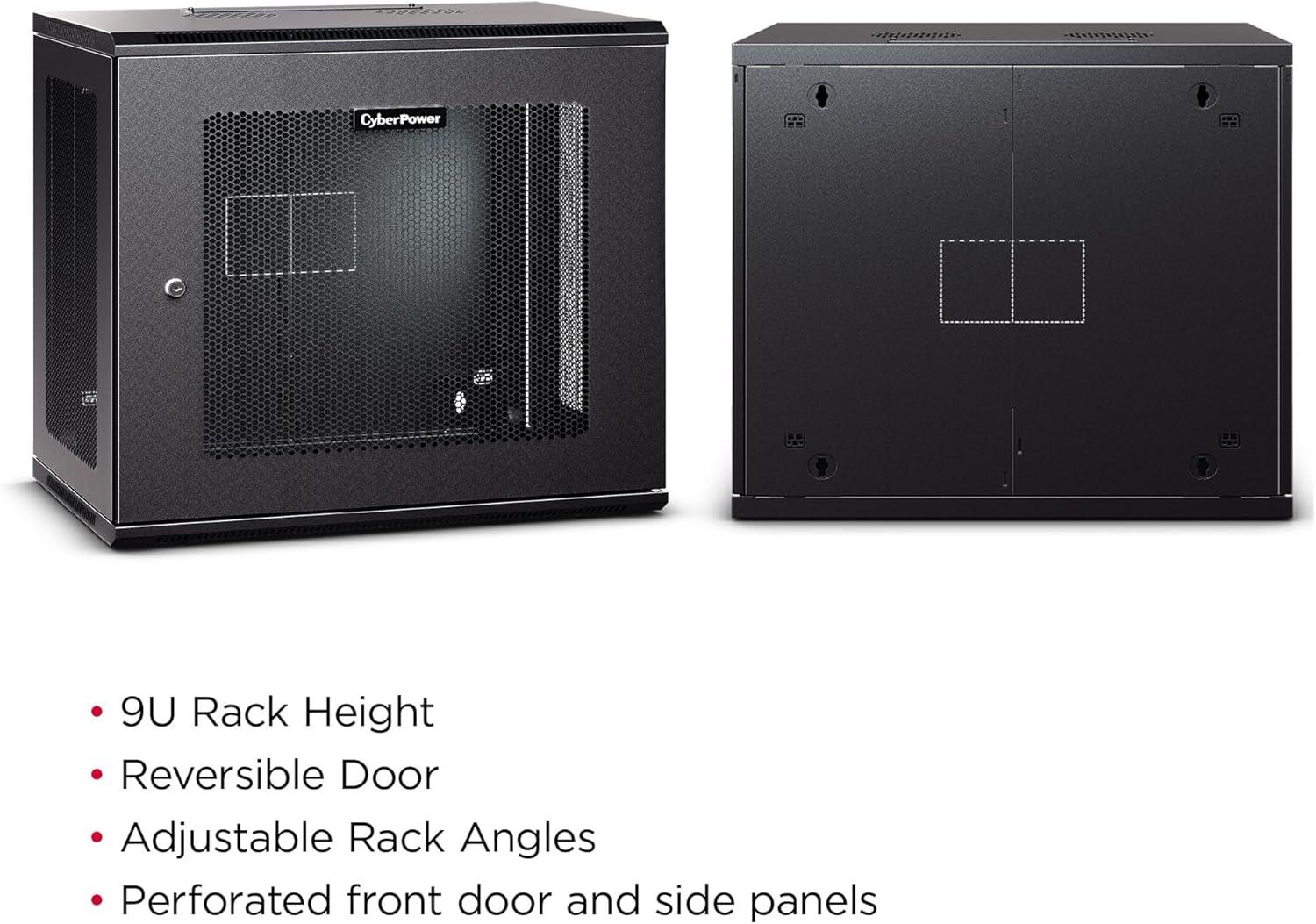 image:imageCyberPower Carbon CR6U61003 6U Wall Mount Enclosure Black9U