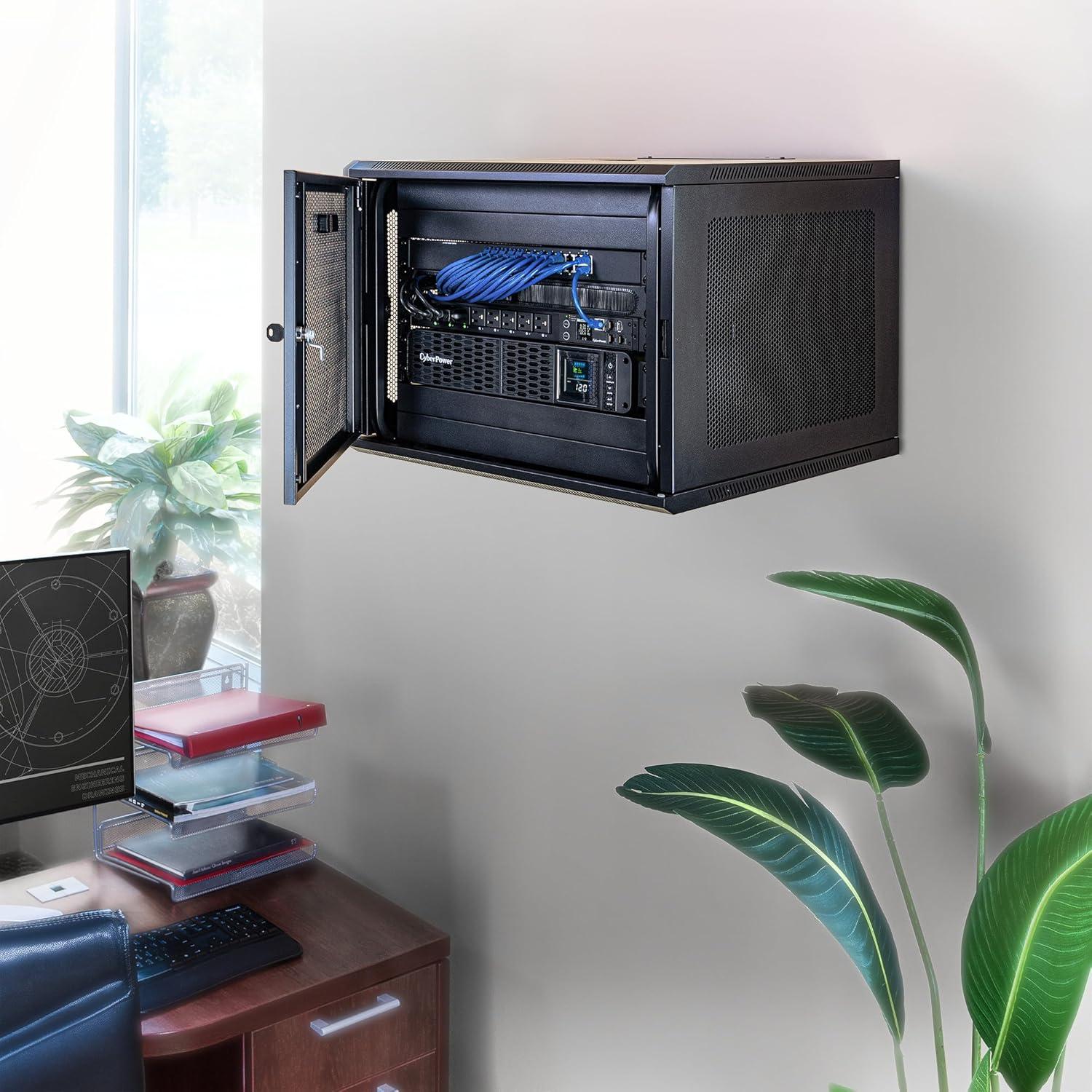 image:imageCyberPower Carbon CR6U61003 6U Wall Mount Enclosure Black9U