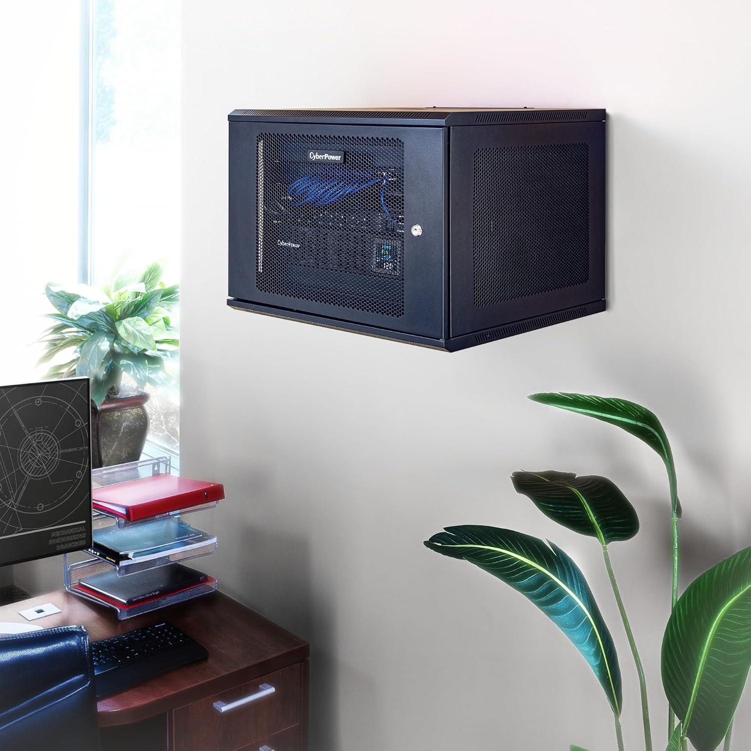 image:imageCyberPower Carbon CR6U61003 6U Wall Mount Enclosure Black9U