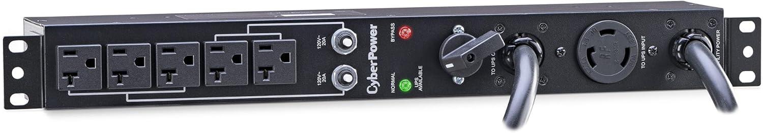 image:imageCyberPower MBP30A5 Maintenance Bypass PDU 120V30A 5 Outlets 1U RackmountMaintenance Bypass PDU