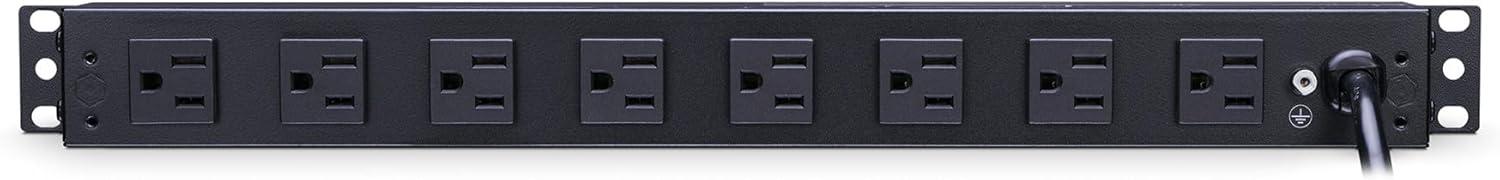 image:imageCyberPower PDU15B8R Basic PDU 100125V 15A Derated to 12A 8 Outlets 1U Rackmount