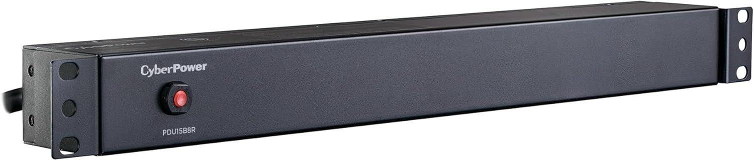 image:imageCyberPower PDU15B8R Basic PDU 100125V 15A Derated to 12A 8 Outlets 1U Rackmount