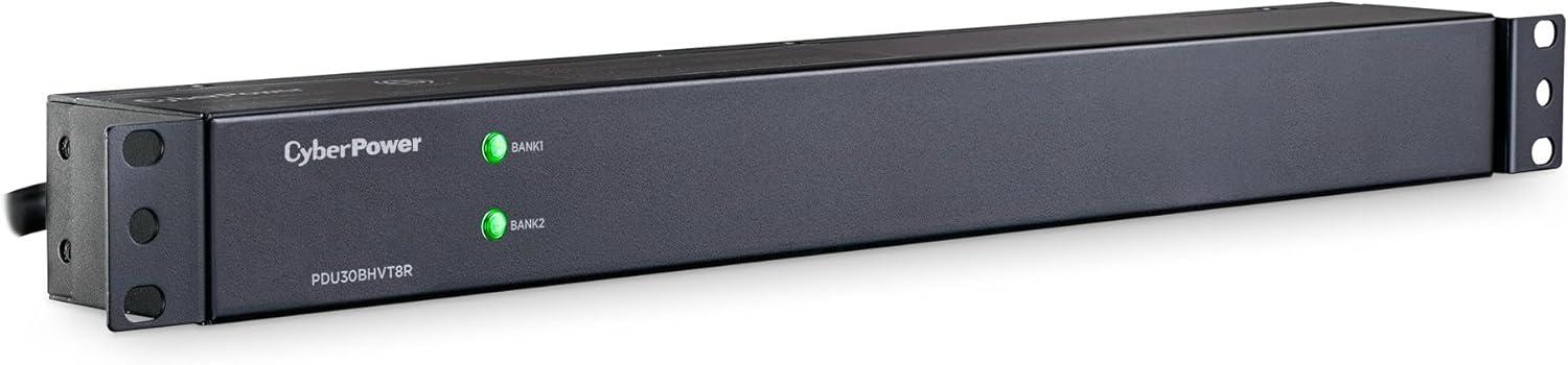 image:imageCyberPower PDU30BHVT8R Basic PDU 208230V30A Derated to 24A 8 Outlets 10ft Power Cord 1U Rackmount