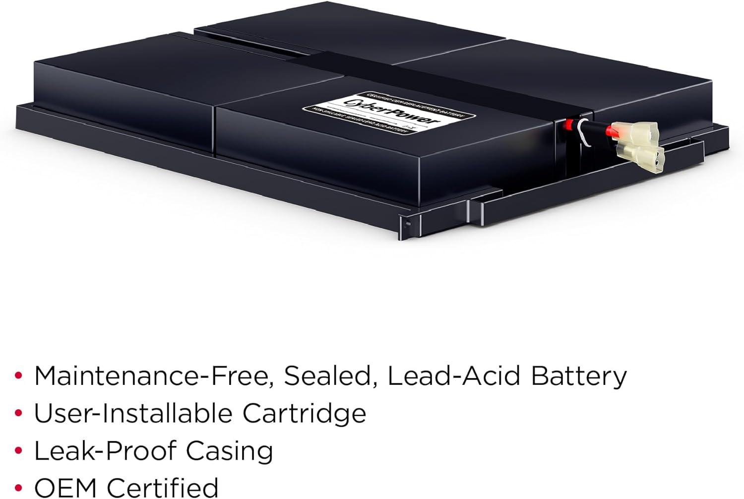image:imageCyberPower RB0670X4 UPS Replacement Battery Cartridge MaintenanceFree User Installable 6V7Ah