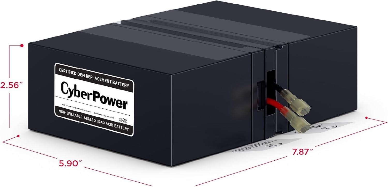 image:imageCyberPower RB1280X2A UPS Replacement Battery Cartridge MaintenanceFree User Installable 12V9AhRB1280X2A