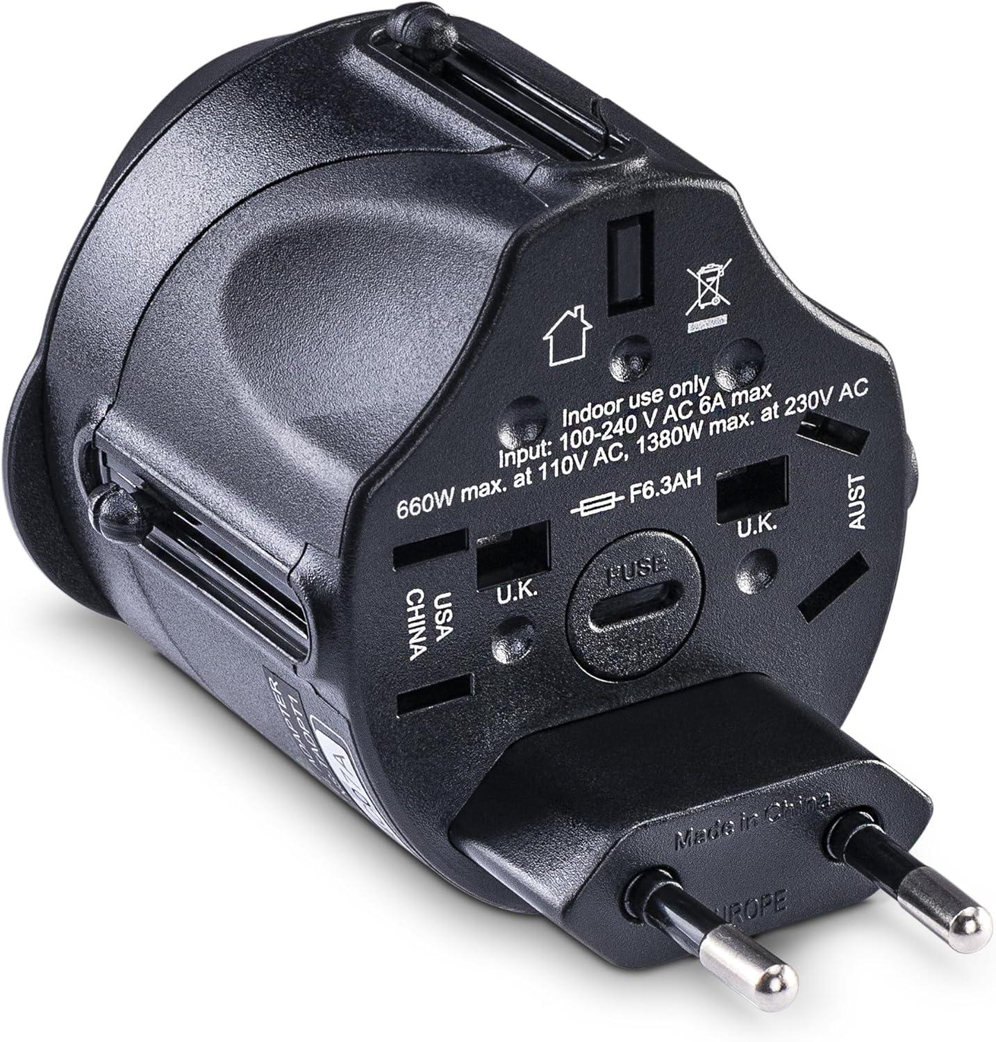 image:imageCyberPower TRA1A2 Travel Power Adapter 4in1 Travel Adapter Compact Design