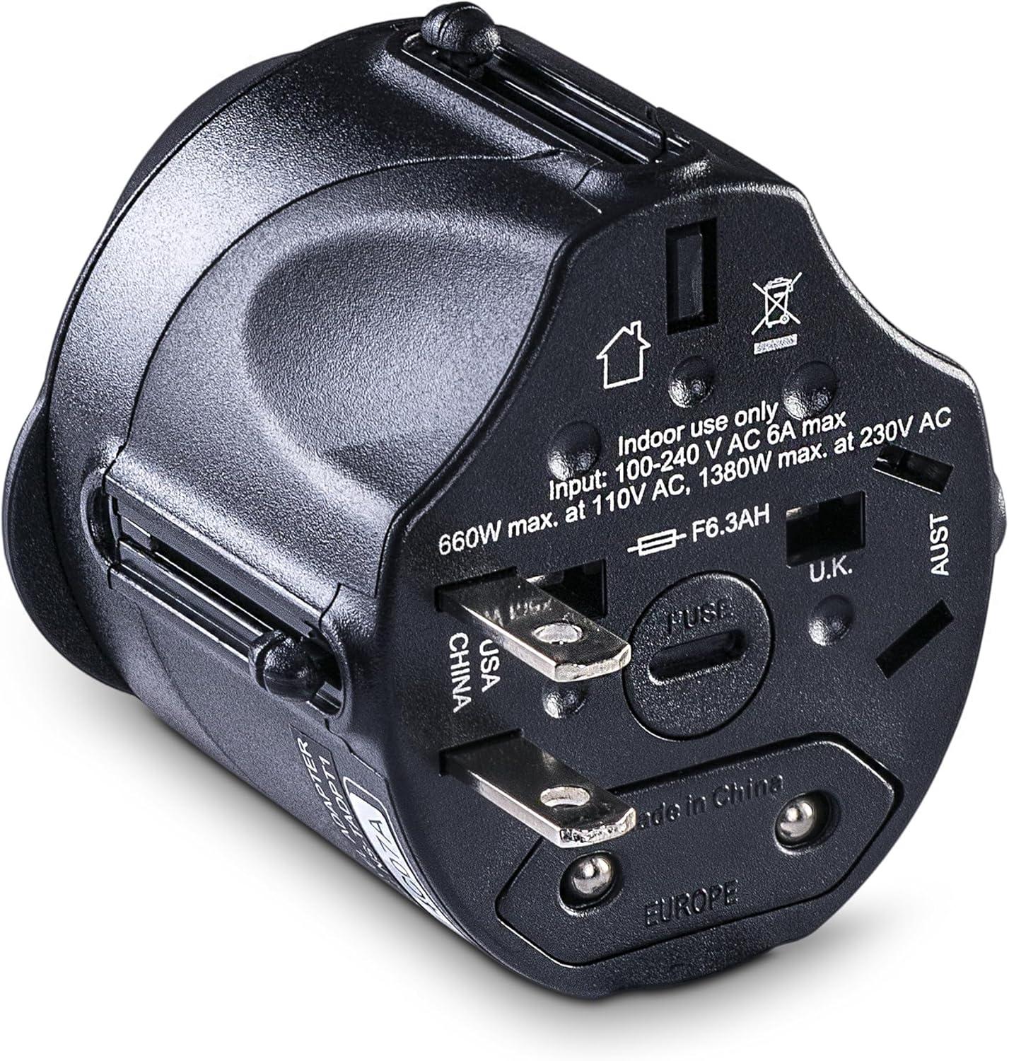 image:imageCyberPower TRA1A2 Travel Power Adapter 4in1 Travel Adapter Compact Design