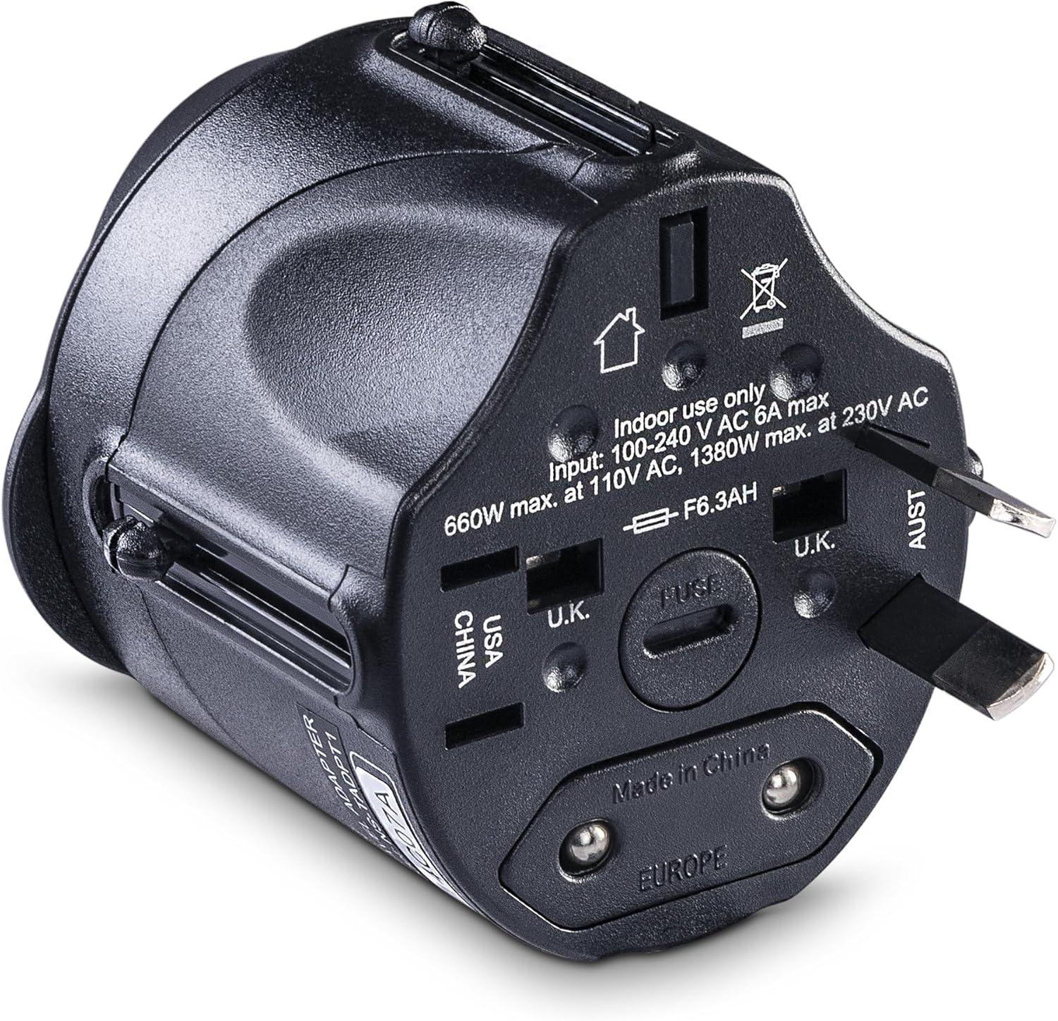image:imageCyberPower TRA1A2 Travel Power Adapter 4in1 Travel Adapter Compact Design