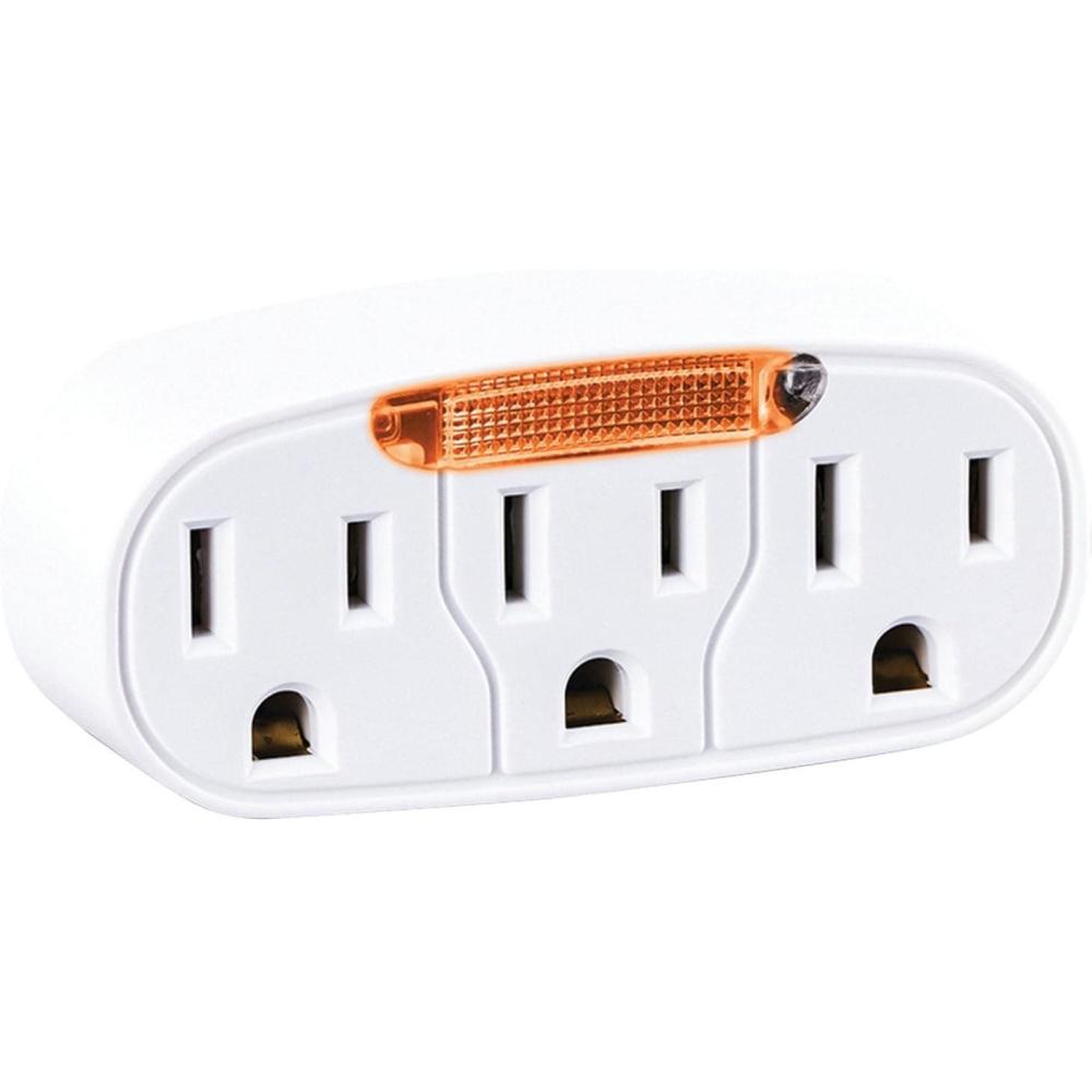 image:imageCyberPower GT600P 6 Outlet Swivel Grounded Wall Tap White3 Outlet LED