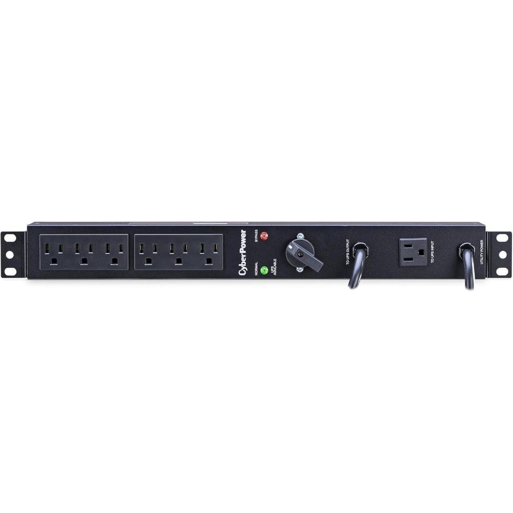image:imageCyberPower MBP15A6 Maintenance Bypass PDU 120V15A 6 Outlets 1U Rackmount Black