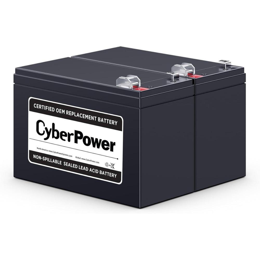 image:imageCyberPower RB1290X2 UPS Replacement Battery Cartridge MaintenanceFree User Installable 12V9AhBattery
