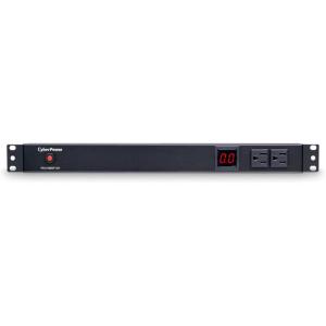 CyberPower PDU15M2F12R Metered PDU, 100-125V/15A (Derated to 12A), 14 Outlets, 1U Rackmount, 15 Foot Power Cord
