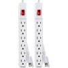 image:imageCyberPower GS60304 Power Strip 6 Outlets 3 Foot Power Cord White1 Count Pack of 2