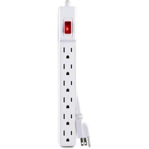CyberPower GS60304 Power Strip, 6 Outlets, 3 Foot Power Cord White(1 Count (Pack of 1))
